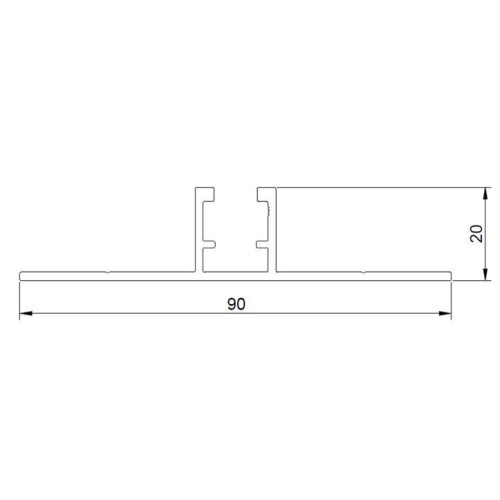 Trapeces veida stiprinājums augstums 20 mm 